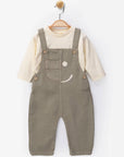 2-teiliges Baby Outfit – Latzhose & Langarmshirt aus Baumwolle