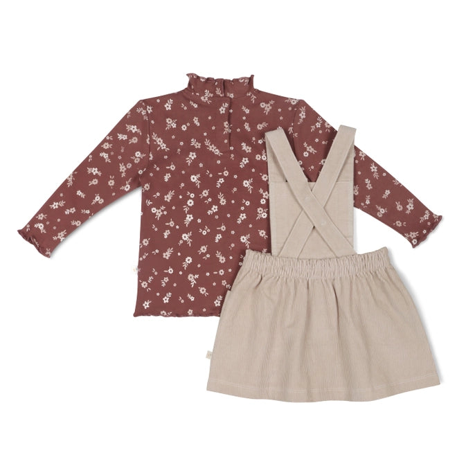 Abito scamiciato e camicia a collo alto - Avena