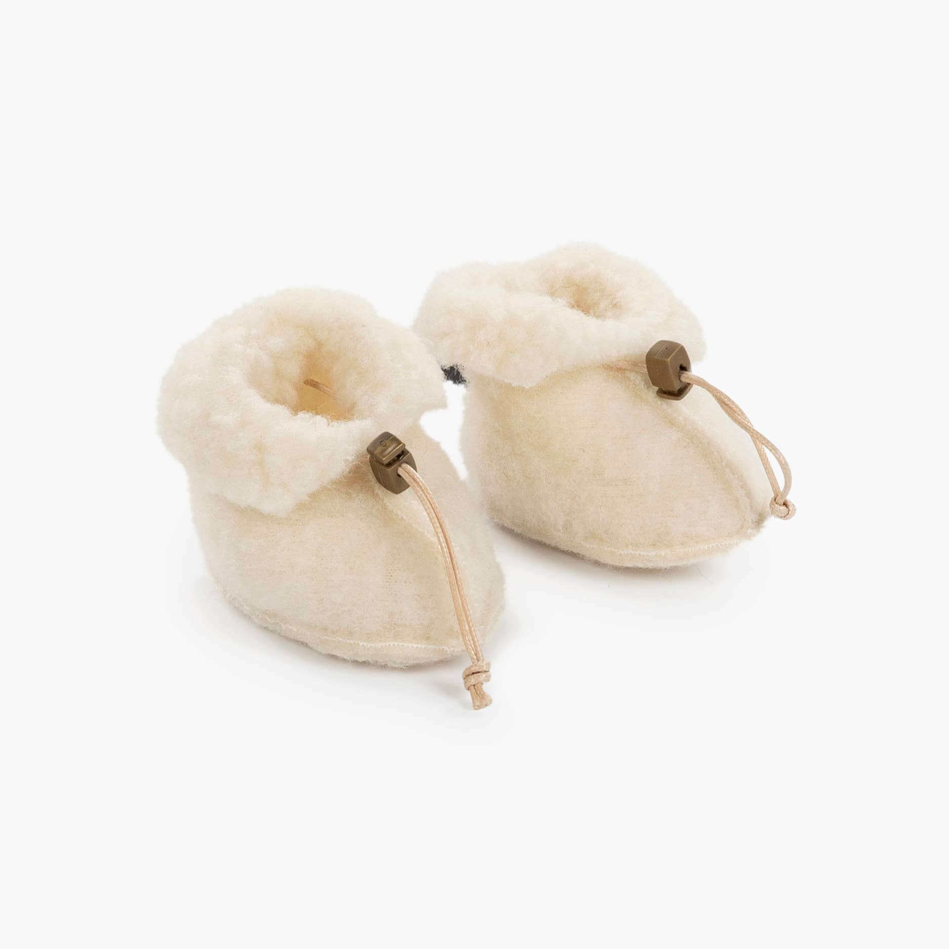Baby shoes made from 100% wool - Natural