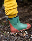 Bottines hautes en caoutchouc avec doublure color block