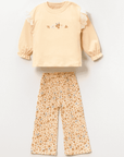 2-teiliges Baby Outfit aus Baumwolle für Mädchen (Hose & Langarmoberteil)