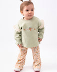 2-teiliges Baby Outfit aus Baumwolle für Mädchen (Hose & Langarmoberteil)