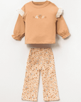2-teiliges Baby Outfit aus Baumwolle für Mädchen (Hose & Langarmoberteil)