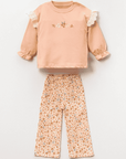 2-teiliges Baby Outfit aus Baumwolle für Mädchen (Hose & Langarmoberteil)