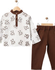 TEDDY BEAR PRINTED MUSLIN SET FOR MEN 9 Months, 12 Months, 18 Months, 2 Years Old Boys