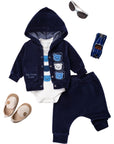 BEAR VELVET THREE PIECE SET 3 Months, 6 Months, 9 Months, 12 Months Boy