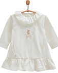 Baby Kleid mit Stickerei & Bärchen-Details – Baumwolle