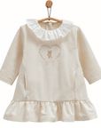 Baby Kleid mit Stickerei & Bärchen-Details – Baumwolle