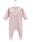 Baby Overall mit Fuß & Stickerei aus Baumwolle