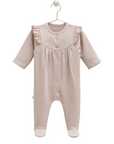 Baby Overall mit Fuß & Stickerei aus Baumwolle