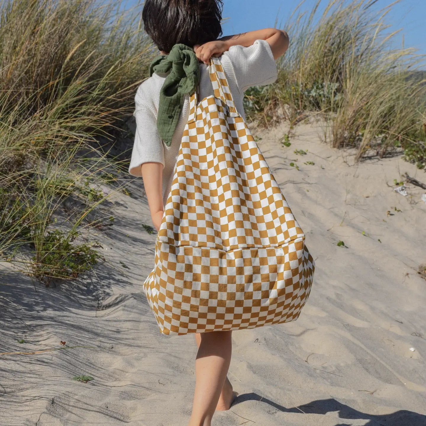 Borsa Elisa Scacchiera - Caramello