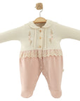 ROSE EMBROIDERED WAFFLE OVERALLS 3 Months, 6 Months, 9 Months Girls