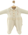 ROSE EMBROIDERED WAFFLE OVERALLS 3 Months, 6 Months, 9 Months Girls