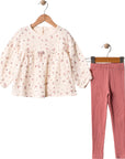 2-teiliges Mädchen Set – Oberteil & Leggings aus Baumwolle