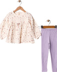 2-teiliges Mädchen Set – Oberteil & Leggings aus Baumwolle