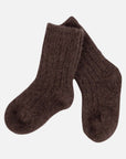 Little Steppe Socken aus Yakwolle in Schokoladenbraune für Babys