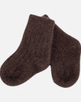 Baby Socken aus Yakwolle in Schokoladenbraune