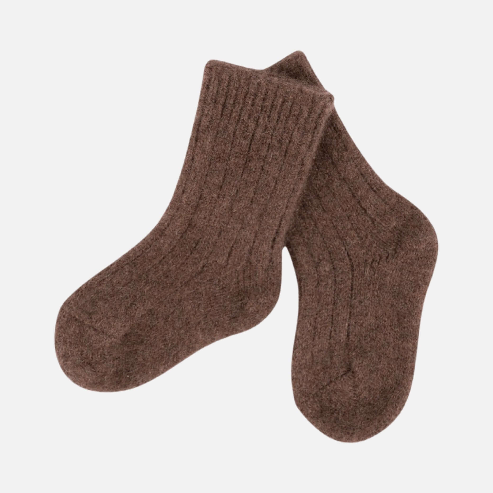 Little Steppe Socken aus Yakwolle in Braun