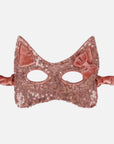 Maschera da gatto rosa con paillettes