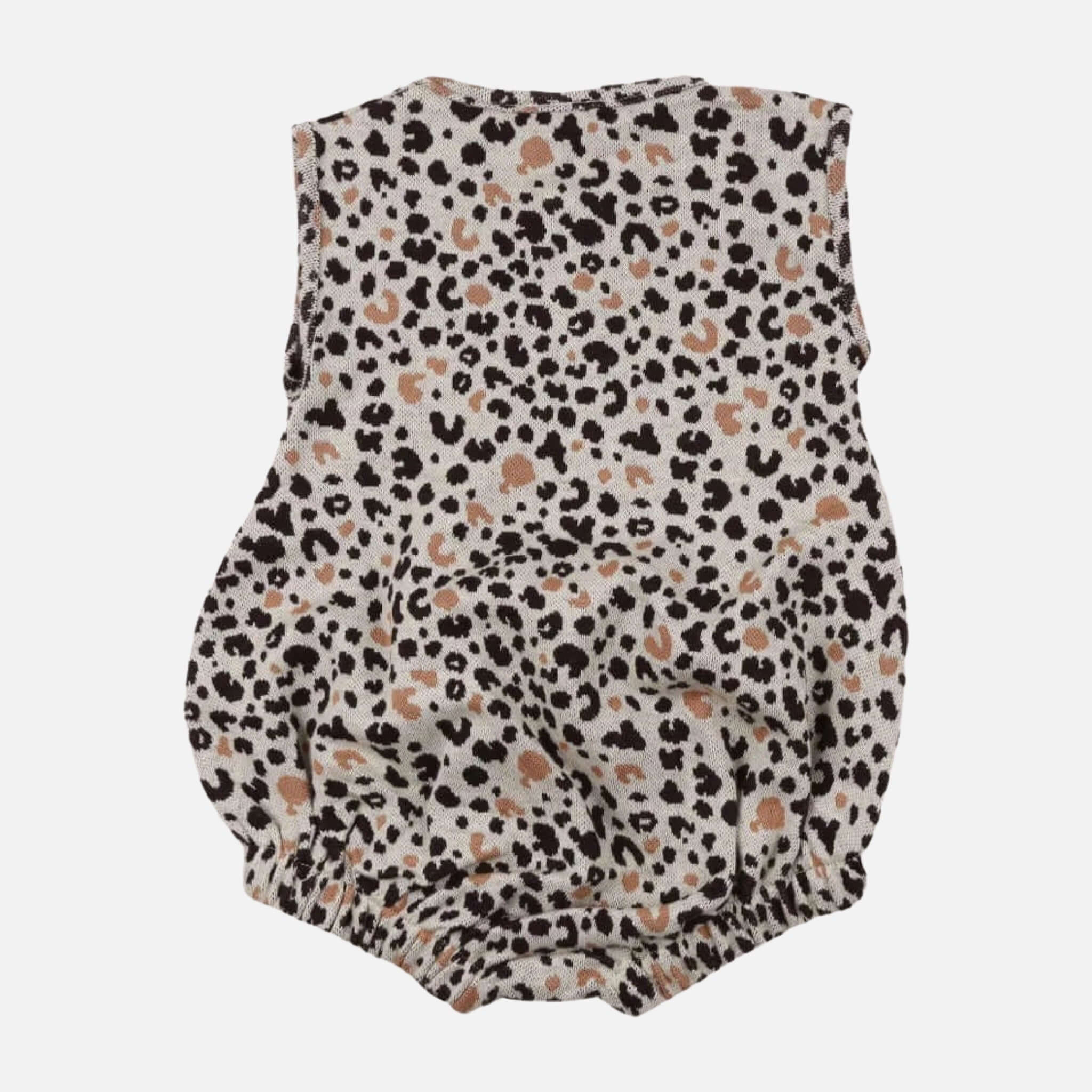 Pagliaccetto a bolle jacquard con animali leopardati