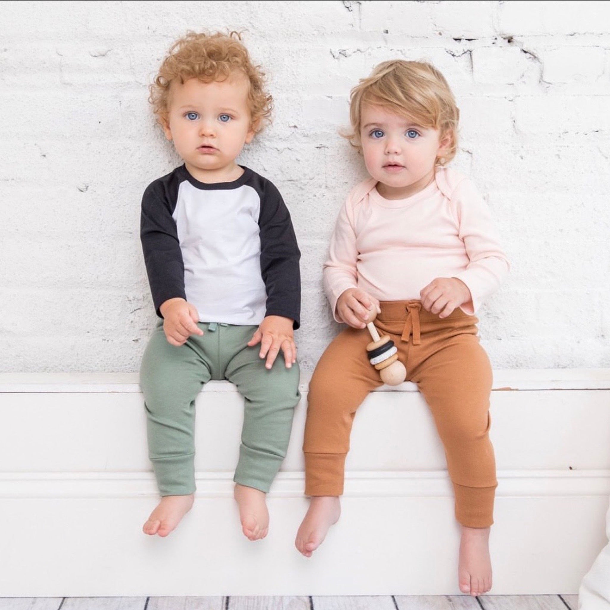 Pantaloni da jogging biologici per neonati e bambini Cruz - zenzero