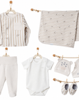 7-teiliges Neugeborenen-Set aus Baumwolle – ZZZ Zebra