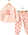 WINTER HEART PRINT EMBROIDERED SET 12 Months, 2 Years, 3 Years, 4 Years Girl