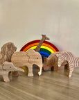 Ensemble de 6 pièces d'animaux en bois Safari