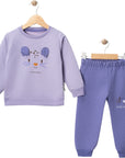 2-teiliges Baby Mädchen Set – Baumwoll-Trainingsanzug (Oberteil & Hose)
