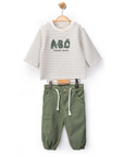 2-teiliges Baby Outfit aus Baumwolle ABC (Hose & Langarmoberteil)