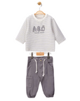 2-teiliges Baby Outfit aus Baumwolle ABC (Hose & Langarmoberteil)
