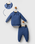 Baby Outfit Blue Navy aus Bio-Baumwolle – Sweatshirt & Hose