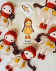 handgemachtes Bio-Häkelpuppe Lina, Amigurumi Puppe