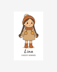 handgemachtes Bio-Häkelpuppe Lina, Amigurumi Puppe
