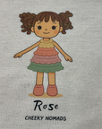 handgemachtes Bio-Häkelpuppe Rosé, Amigurumi Puppe