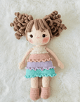 handgemachtes Bio-Häkelpuppe Rosé, Amigurumi Puppe