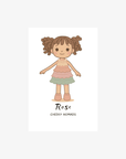 handgemachtes Bio-Häkelpuppe Rosé, Amigurumi Puppe