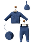 Neugeborene Set aus Bio-Baumwolle Navy Blue