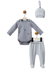3-teiliges Baby Set Galaxy aus Bio-Baumwolle (0-3M/3-6M)