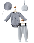 3-teiliges Baby Set Galaxy aus Bio-Baumwolle (0-3M/3-6M)