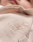 3-teiliges Baby Mädchen Set mit bestickter Kapuzenjacke