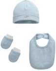 Neugeborenen Set – Mütze, Lätzchen & Handschuhe