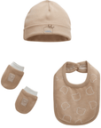 Neugeborenen Set – Mütze, Lätzchen & Handschuhe