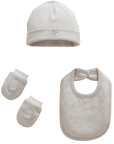 Neugeborenen Set – Mütze, Lätzchen & Handschuhe