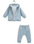 3-teiliges Baby Set – Jacke mit Kapuze, Sweatshirt & Hose