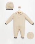 Baby Overall Set mit langen Ärmeln aus Baumwollstrick