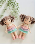 handgemachtes Bio-Häkelpuppe Rosé, Amigurumi Puppe
