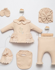 besticktes Baby 5-teiliges Set aus Baumwolle