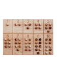 Montessori number counting board with wooden balls