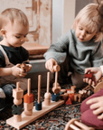 Montessori Spielzeug - Formen Steckspiel Rainbow